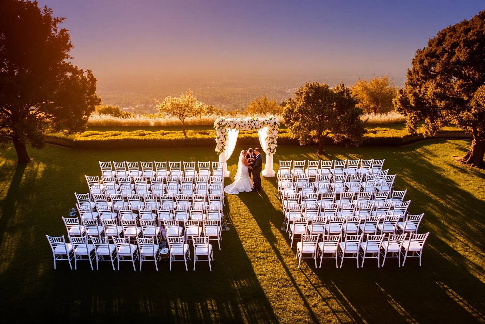 Aerial weddings drone photography